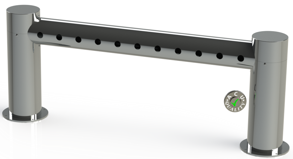 4x5 Metro Pass "H" Through Tower 11 Faucet Holes | 42" Long | Polished Stainless Steel #8
