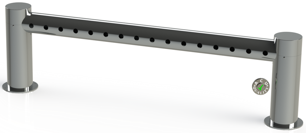 4x5 Metro Pass "H" Through Tower 16 Faucet Holes | 57" Long | Polished Stainless Steel #8
