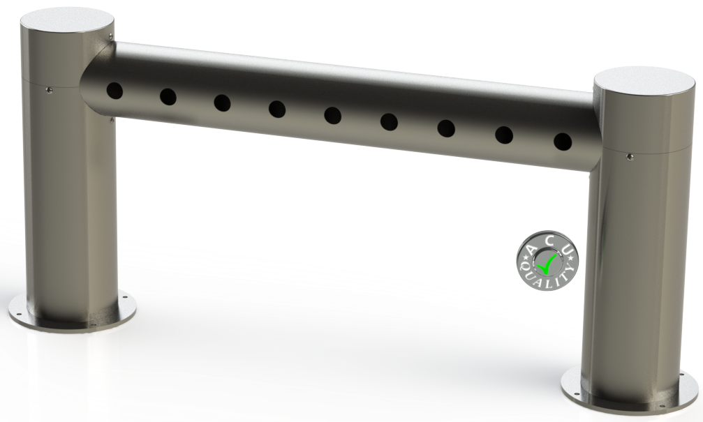 4x5 Metro Pass "H" Through Tower 9 Faucet Holes | 36" Long | Stainless Steel #4