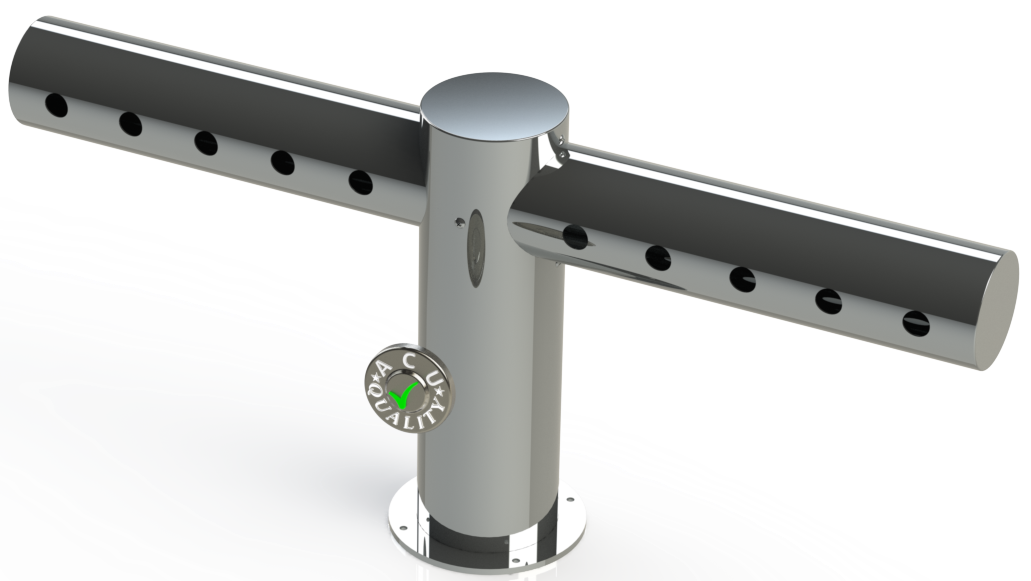 4x5 Metro Tee "T" Draft Beer Tower | 10 Faucet Holes 36" Long | Stainless Steel # 8