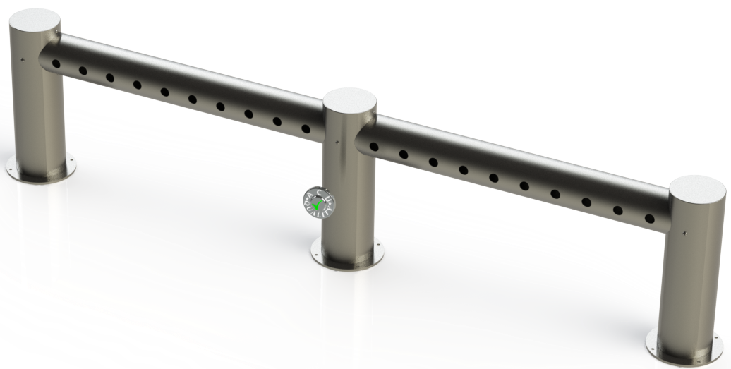 4x5 Metro "M" Pass Through Draft Beer Tower 20 Faucet Holes | 73" Long | Stainless Steel #4