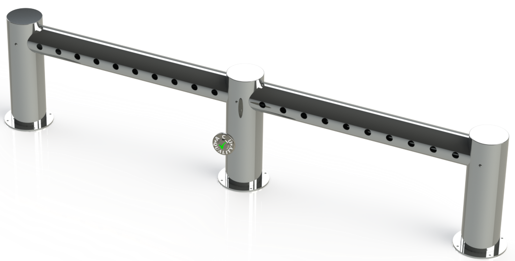 4x5 Metro "M" Pass Through Draft Beer Tower 20 Faucet Holes | 73" Long | Stainless Steel #8