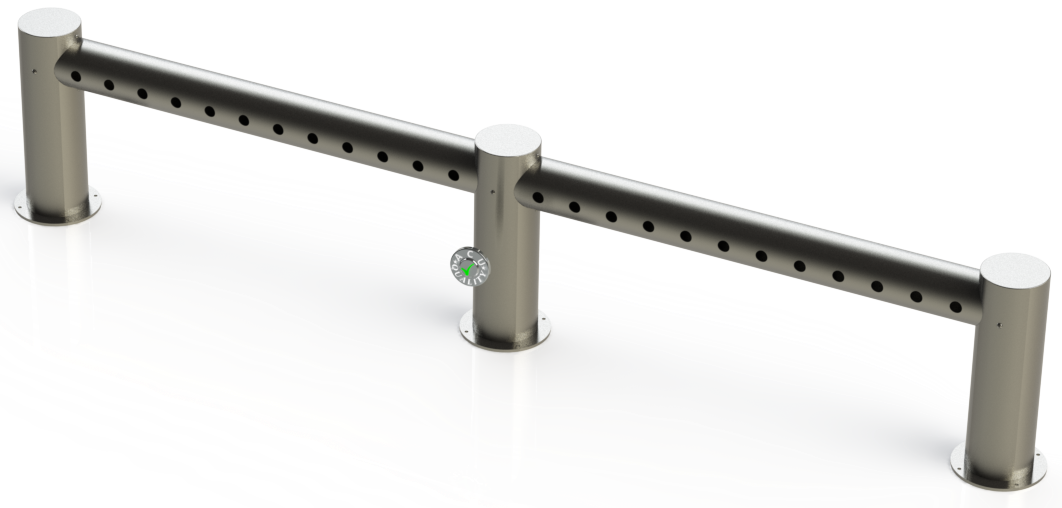 4x5 Metro "M" Pass Through Draft Beer Tower 24 Faucet Holes | 85" Long | Stainless Steel #4