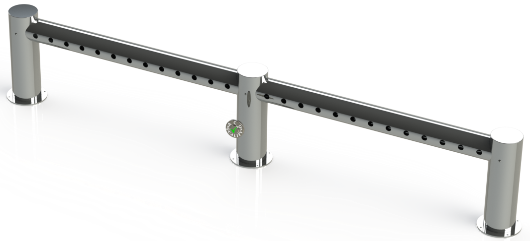 4x5 Metro "M" Pass Through Draft Beer Tower 26 Faucet Holes | 91" Long | Stainless Steel #8