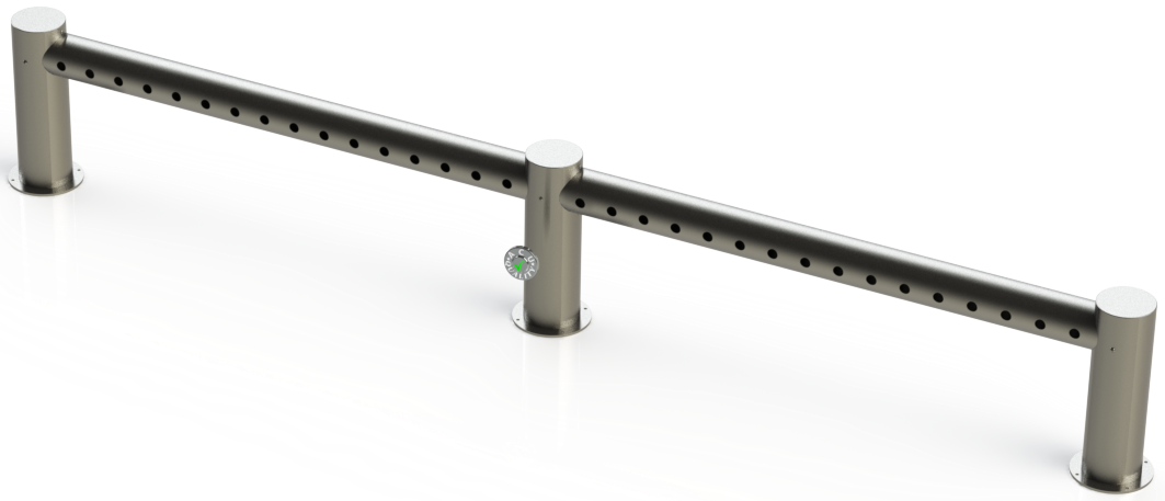 4x5 Metro "M" Pass Through Draft Beer Tower 32 Faucet Holes | 109" Long | Stainless Steel #4