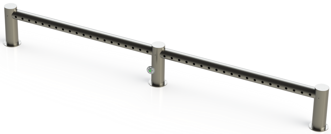 4x5 Metro "M" Pass Through Draft Beer Tower 40 Faucet Holes | 133" Long | Stainless Steel #4