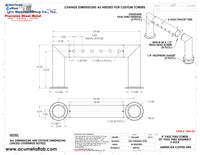 Thumbnail for Modular Draft Beer Pass Thru Tower | 6 Faucet Holes | 29