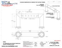 Thumbnail for Modular Draft Beer Pass Thru Tower | 6 Faucet Holes | 29