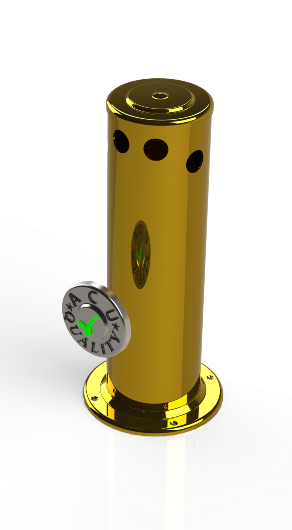 Brass 4" Draft Beer Tower Column Tower | 4 Faucet Beer Tower