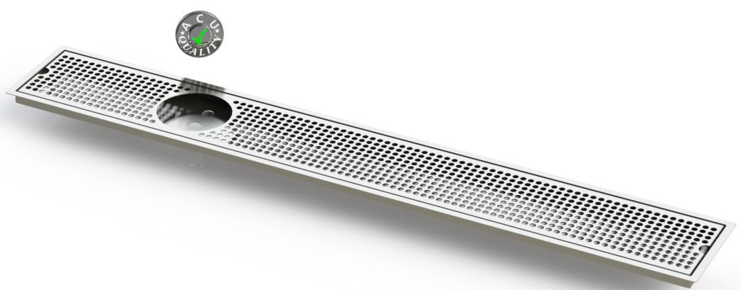 Flush Mount w/ Left Drain and Rinser Hole 6" X 45" X ¾" Drip Tray | Recessed | S/S # 4