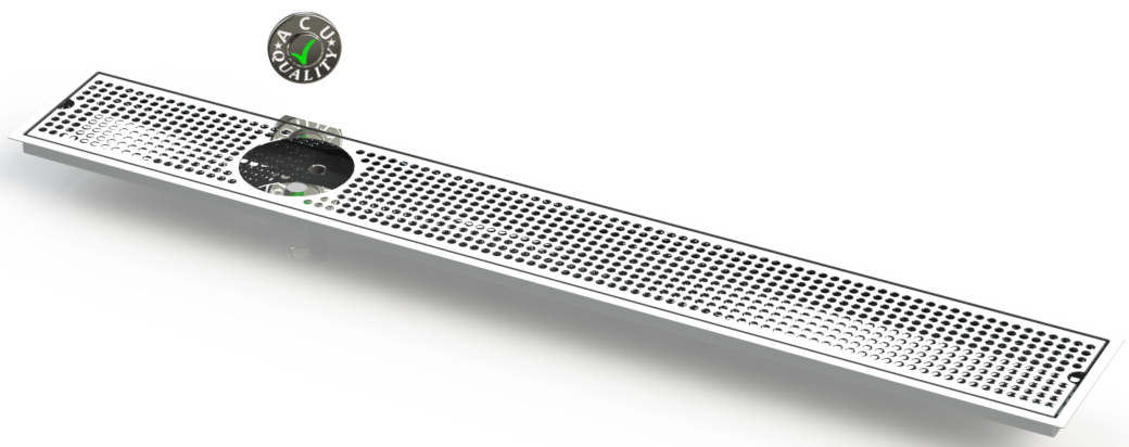 Flush Mount w/ Left Drain and Rinser Hole 6" X 45" X ¾" Drip Tray | Recessed | S/S # 8