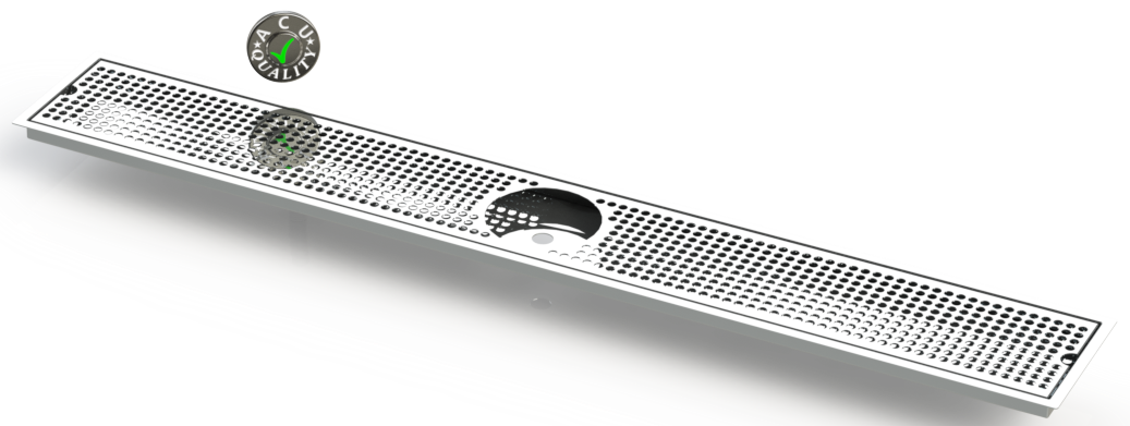 Flush Mount w/ Rinser Hole and Offset Drain 6" X 45" X ¾" Drip Tray | Recessed | S/S # 8