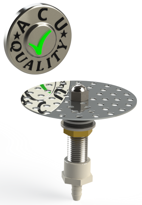 Polished Glass Rinser for Draft Beer Drip Trays