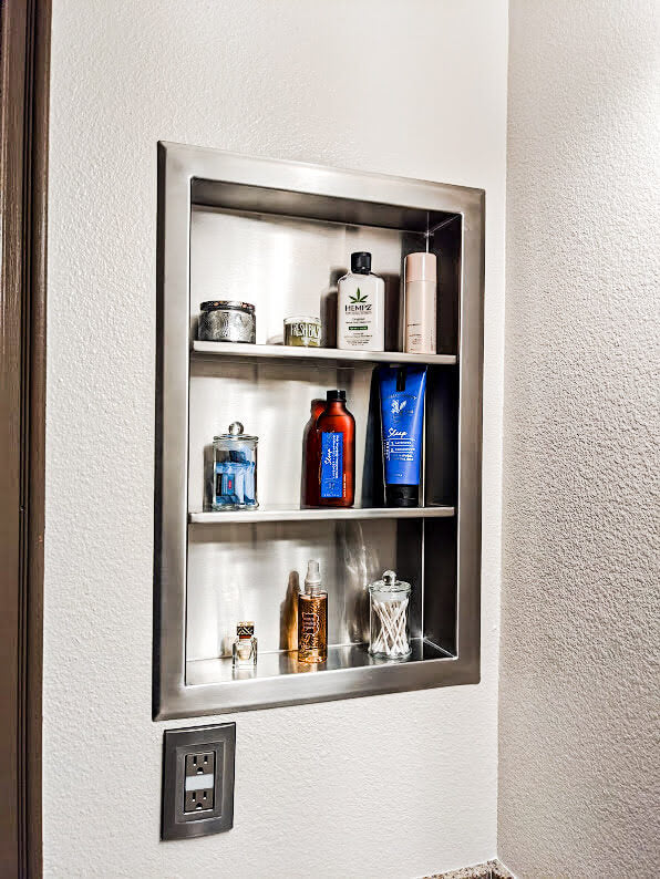 Recessed Medicine Cabinet in Stainless Steel | 14" x 24"
