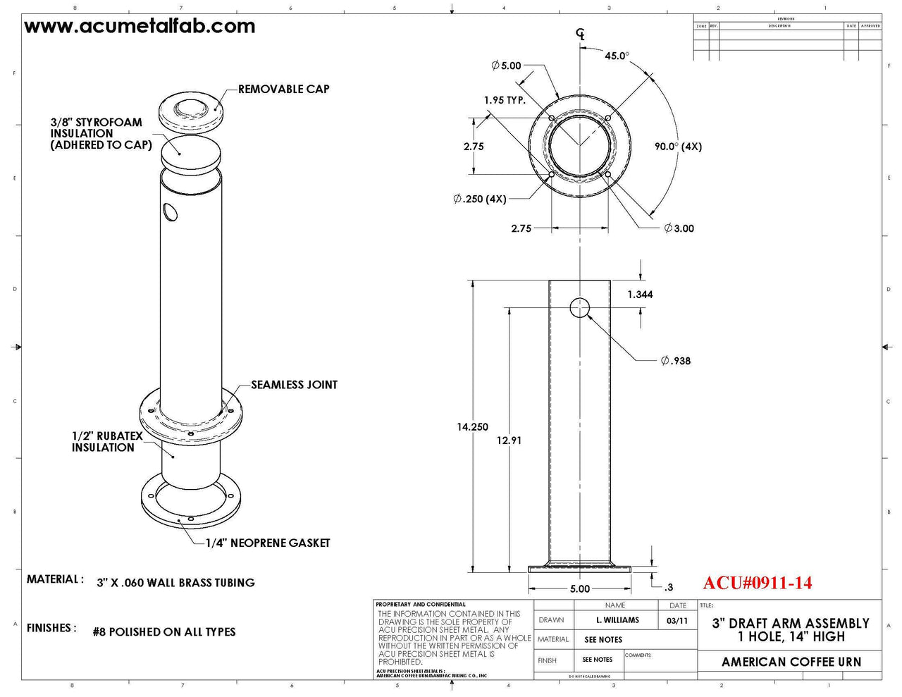 Draft Beer Column Tower Drawing