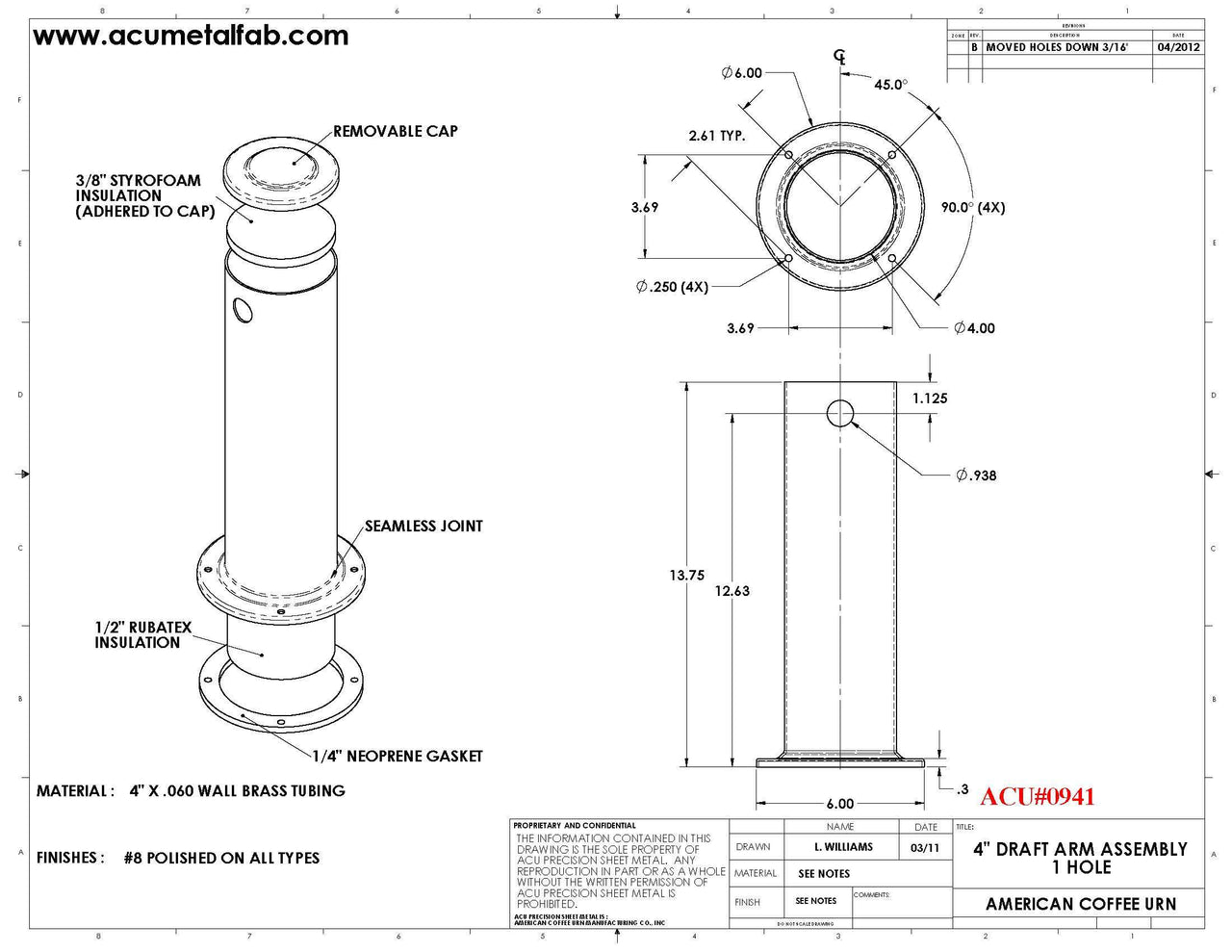 Draft Beer Column Tower Drawing
