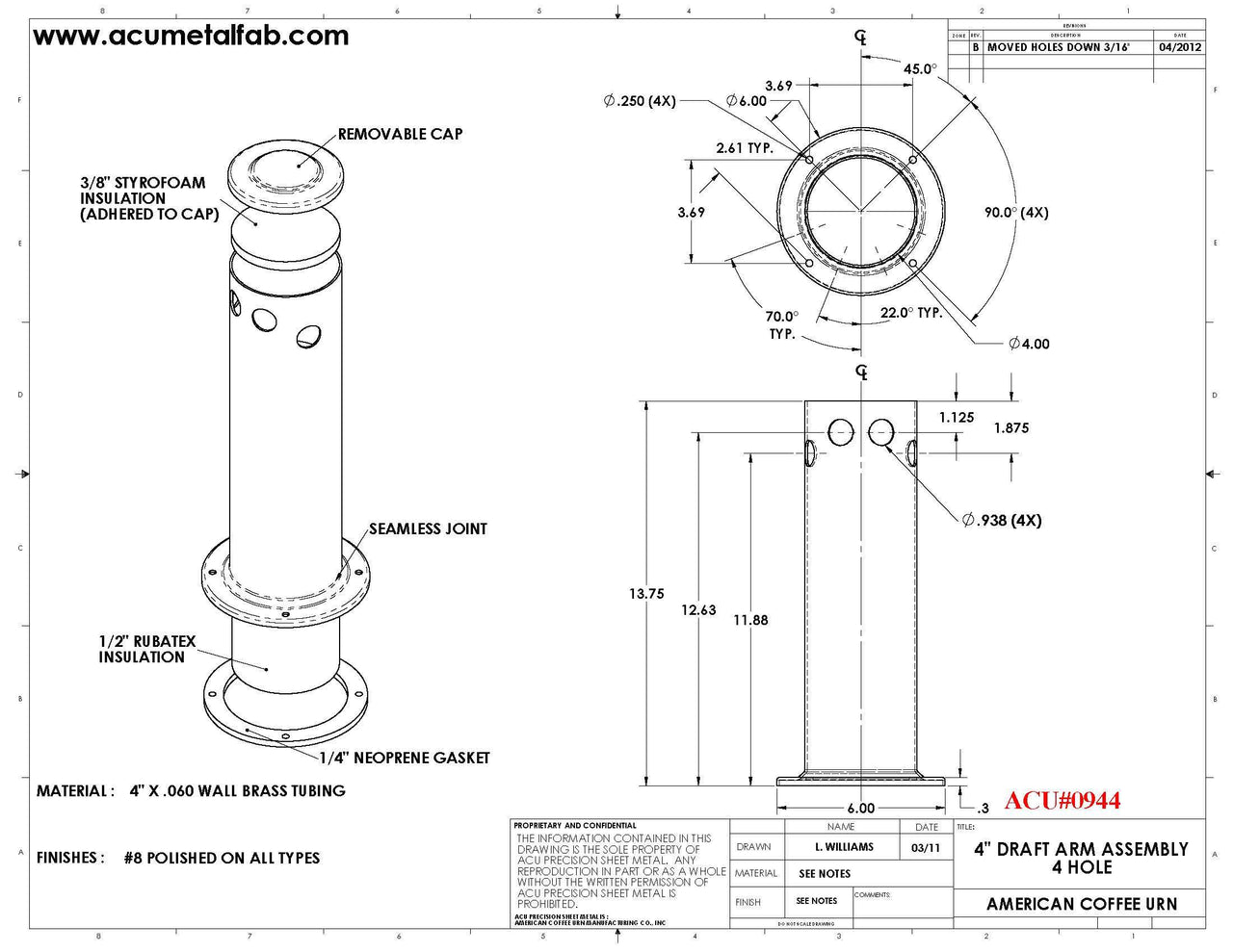Draft Beer Column Tower Drawing