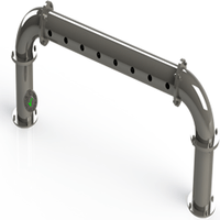 Thumbnail for Draft Beer Bridge Tower | 8 Faucet Holes | Mirror Finish - ACU Precision Sheet Metal
