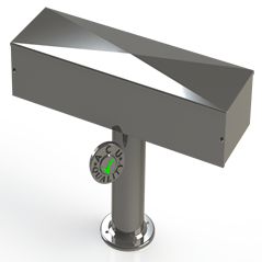 Draft Beer T- Tower | 3" Single Pedestal |20" Box No Hole Face Plate | S/S # 8 - ACU Precision Sheet Metal