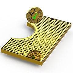 Cut Out Surface Mount Drip Tray | 8” X 14”| 4" Column Tower | Brass | No Drain - ACU Precision Sheet Metal