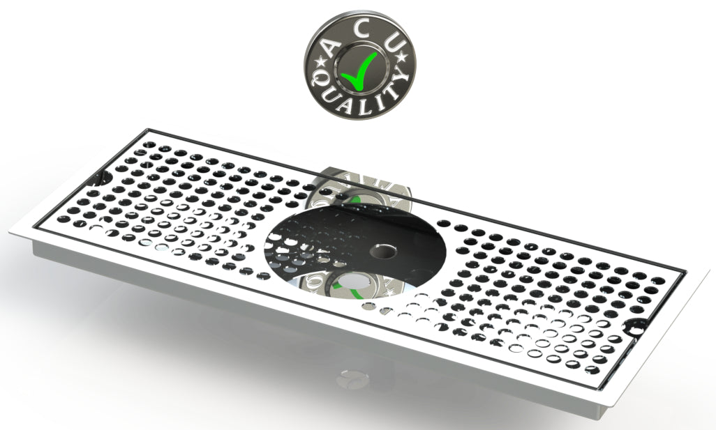 Flush Mount with Rinser Hole 6" X 16" Drip Tray | Recessed | S/S #8