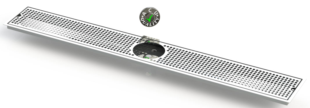 Flush Mount with Rinser Hole 6" X 45" Drip Tray | Recessed | S/S #8