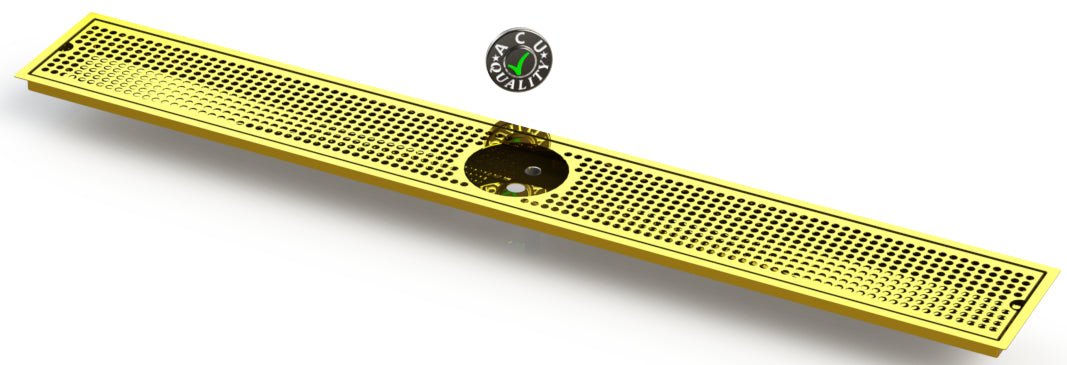 Flush Mount with Rinser Hole 6" X 48" X ¾" Drip Tray | Recessed | Brass