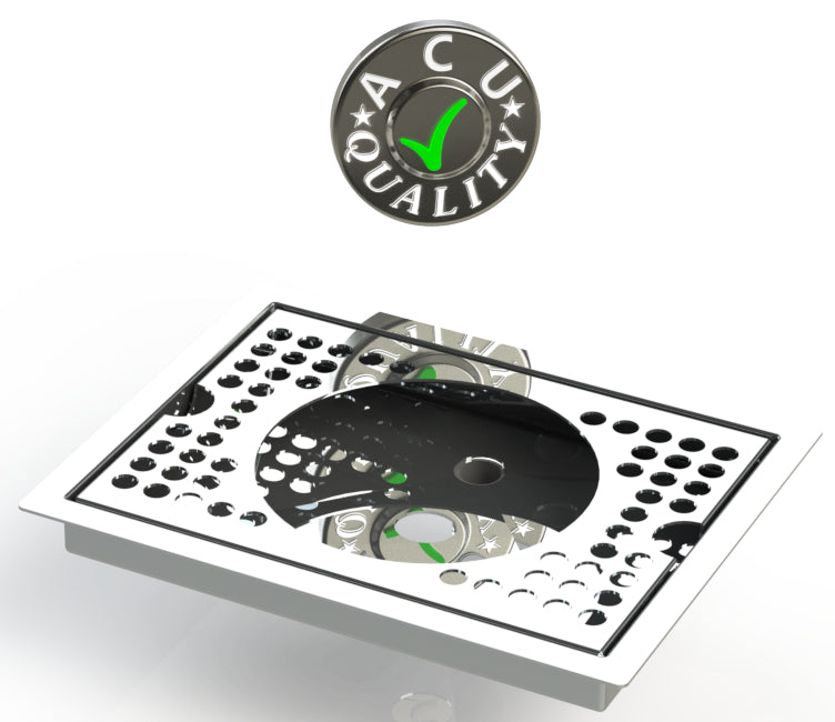 Flush Mount with Rinser Hole 6" X 8" Drip Tray | Recessed | S/S #8