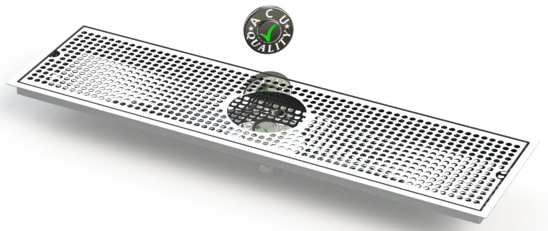 Flush Mount with Rinser Hole 8" X 30" X ¾" Drip Tray | Recessed | S/S # 8