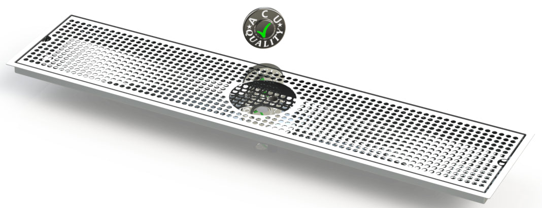 Flush Mount with Rinser Hole 8" X 36" X ¾" Drip Tray | Recessed | S/S # 8