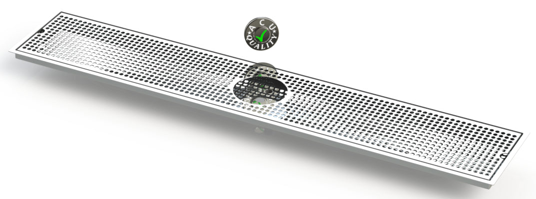 Flush Mount with Rinser Hole 8" X 45" X ¾" Drip Tray | Recessed | S/S # 8