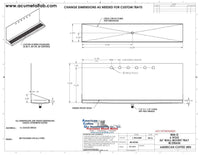 Thumbnail for Wall Mount Drip Tray with Drain | 6-3/8