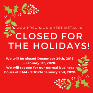 Closed December 24th, 2019 - January 1st, 2020