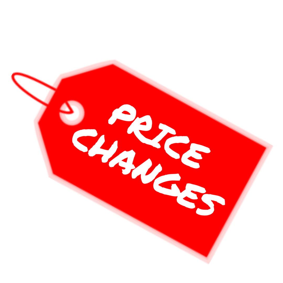Price Change Starting January 2019