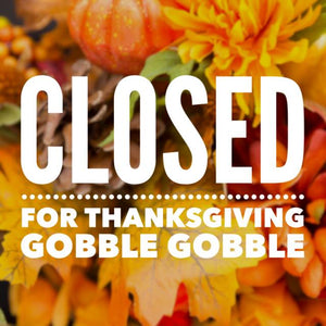 ACU will be closed Thursday, November 22nd and Friday, the 23rd for the Thanksgiving Holiday...