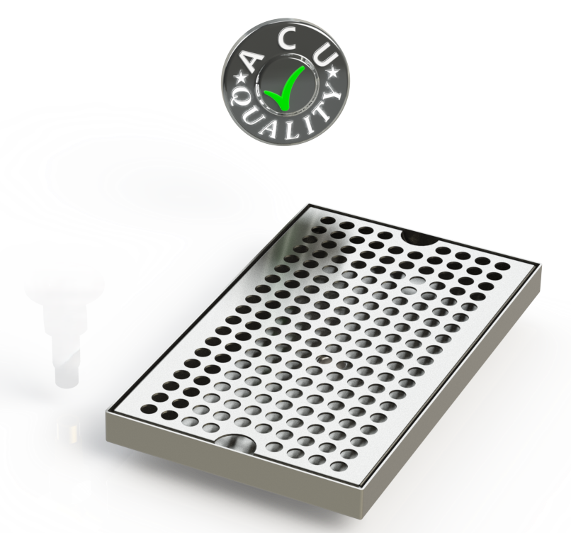 6" X 12" Surface Mount Drip Tray | No Drain | S/S #4