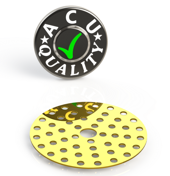 Replacement Brass #8 Mirror Finish Perforated Push Plate