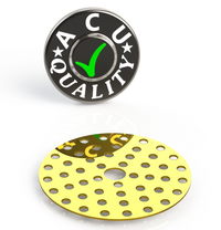 Replacement Brass #8 Mirror Finish Perforated Push Plate