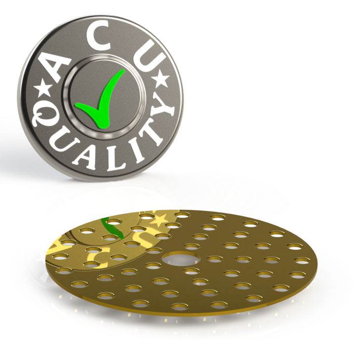Replacement Brass #8 Mirror Finish Perforated Push Plate