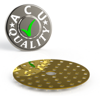 Replacement Brass #8 Mirror Finish Perforated Push Plate