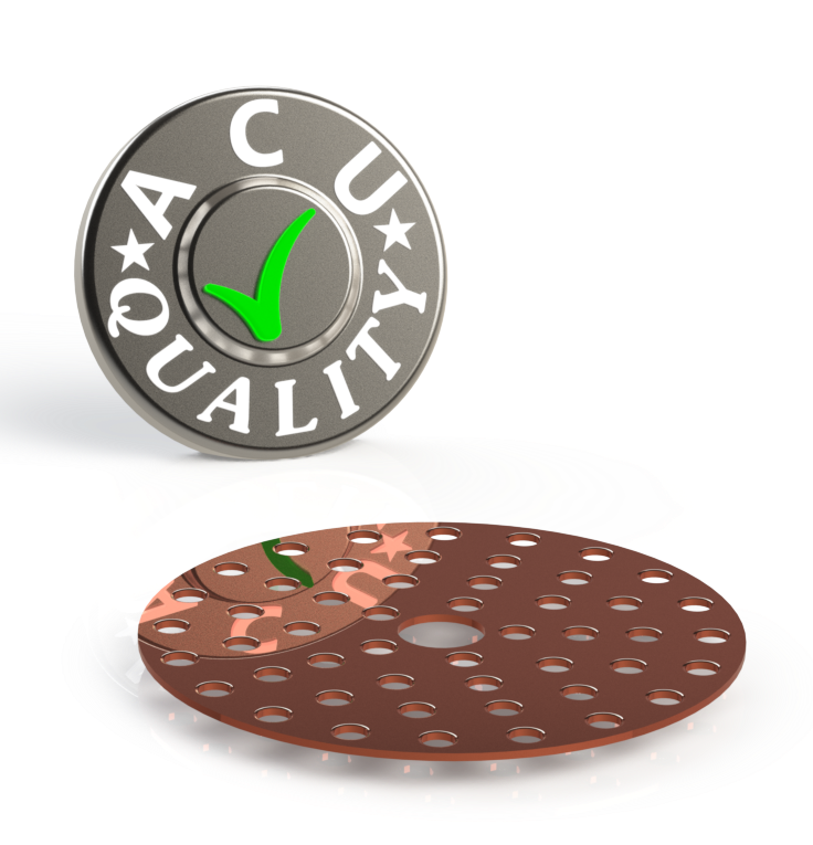 Replacement Copper #8 Mirror Finish Perforated Push Plate