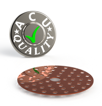 Replacement Copper #8 Mirror Finish Perforated Push Plate