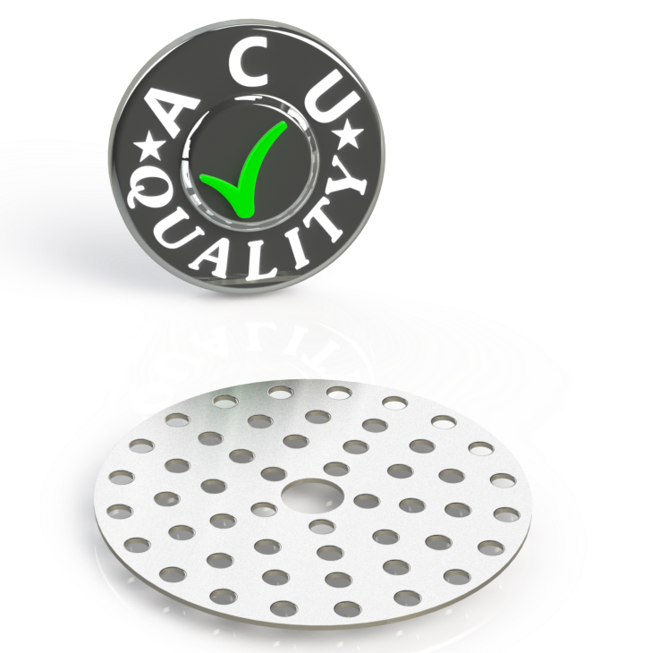 Replacement Stainless Steel #4 Brushed Perforated Push Plate