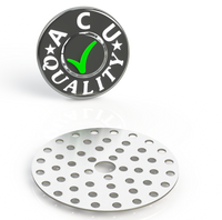 Replacement Stainless Steel #4 Brushed Perforated Push Plate