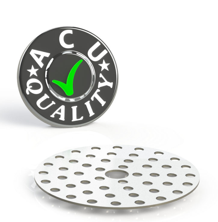 Replacement Stainless Steel #4 Brushed Perforated Push Plate