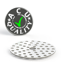 Replacement Stainless Steel #4 Brushed Perforated Push Plate