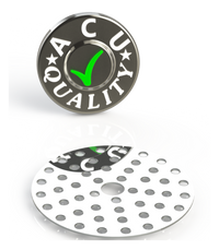 Replacement Stainless Steel #8 Mirror Finish Perforated Push Plate