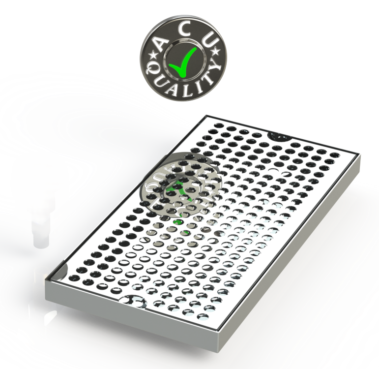 6" X 12" Surface Mount Drip Tray | No Drain | S/S#8