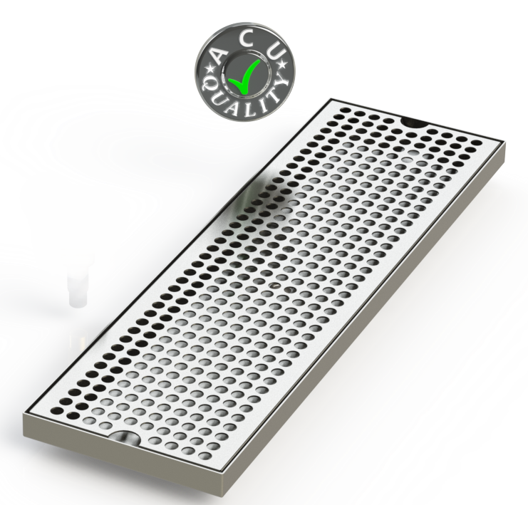 6" X 20" Surface Mount Drip Tray | No Drain | S/S#4