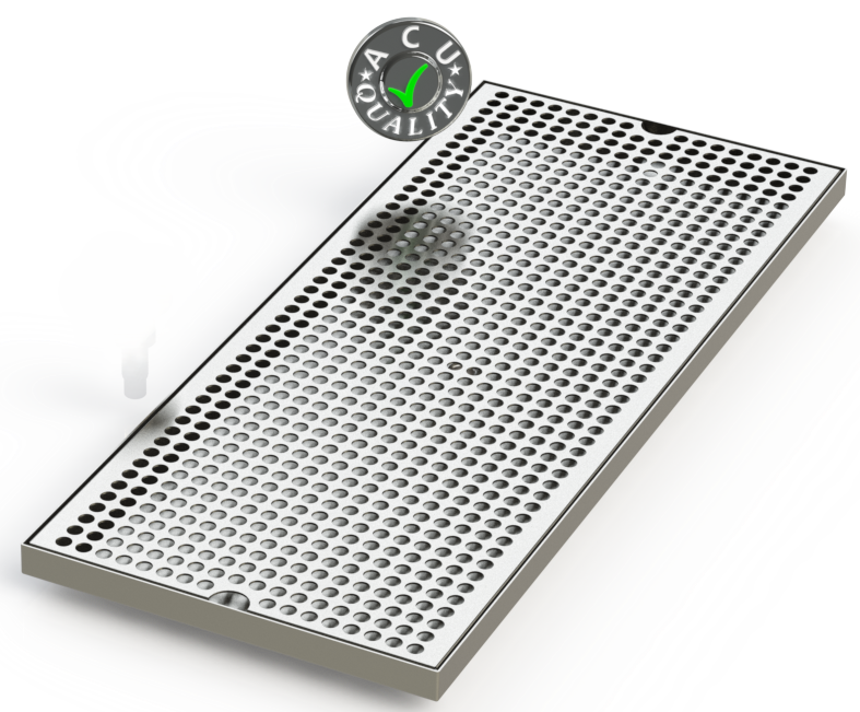 10" X 24" Surface Mount Drip Tray | No Drain | S/S#4